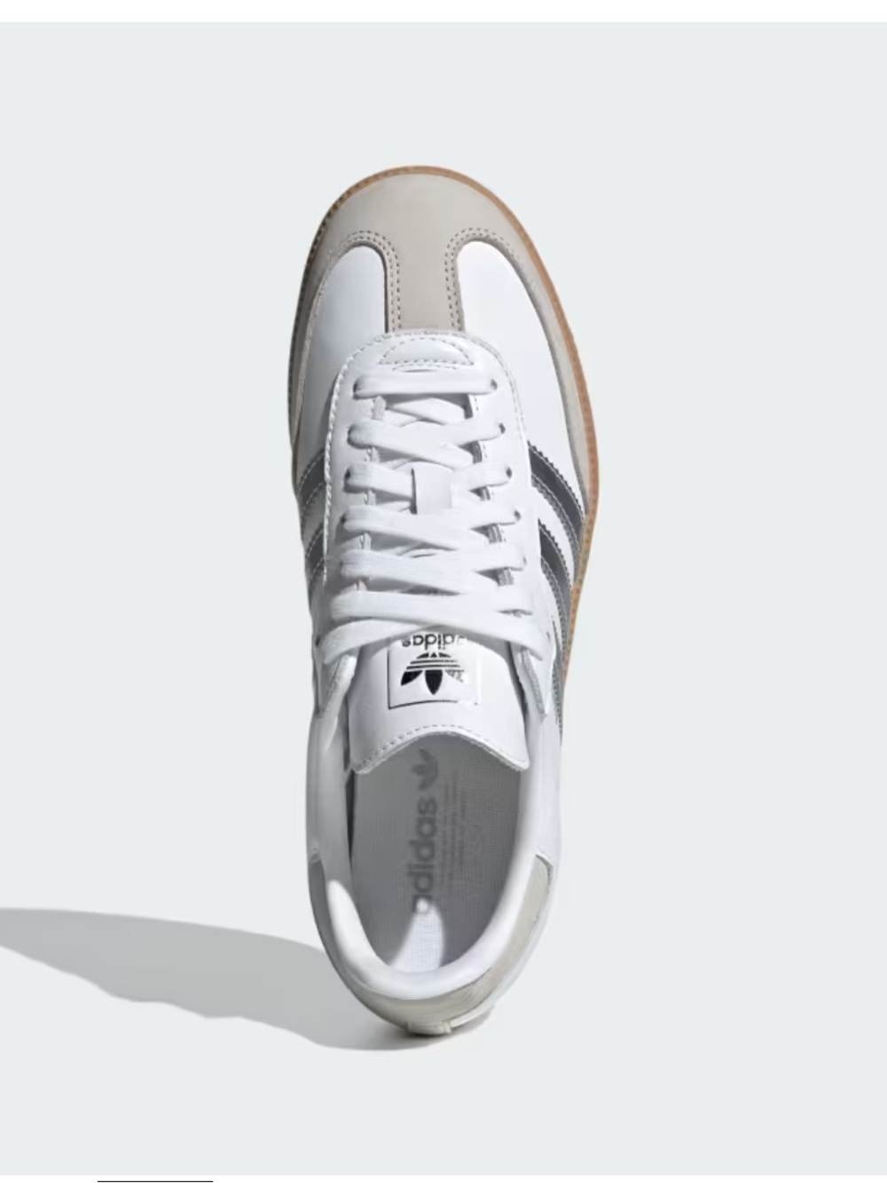 Adidas Samba Classic Leather Sneakers - White / Silver / Gum - Picture 2 of 2